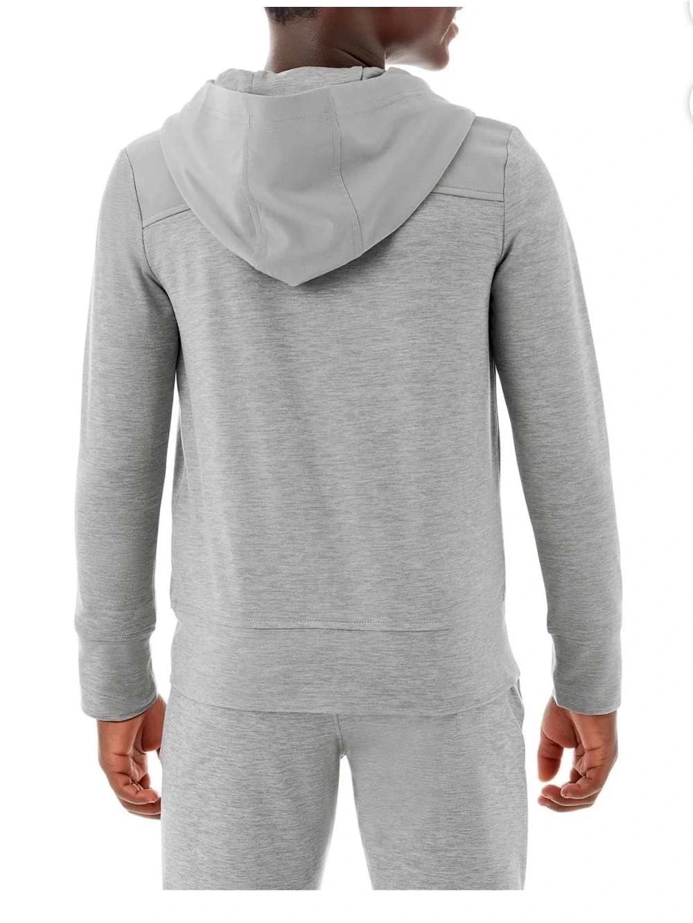 Kids' Grey Hooded Zip Sweatshirt